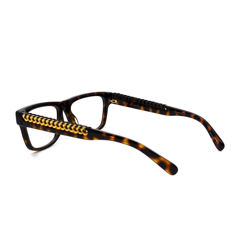 STELLA McCARTNEY SC0222O HAVANA GOLD DEMO LENS AUTHENTIC EYEGLASSES FRAME - Picture 5 of 11
